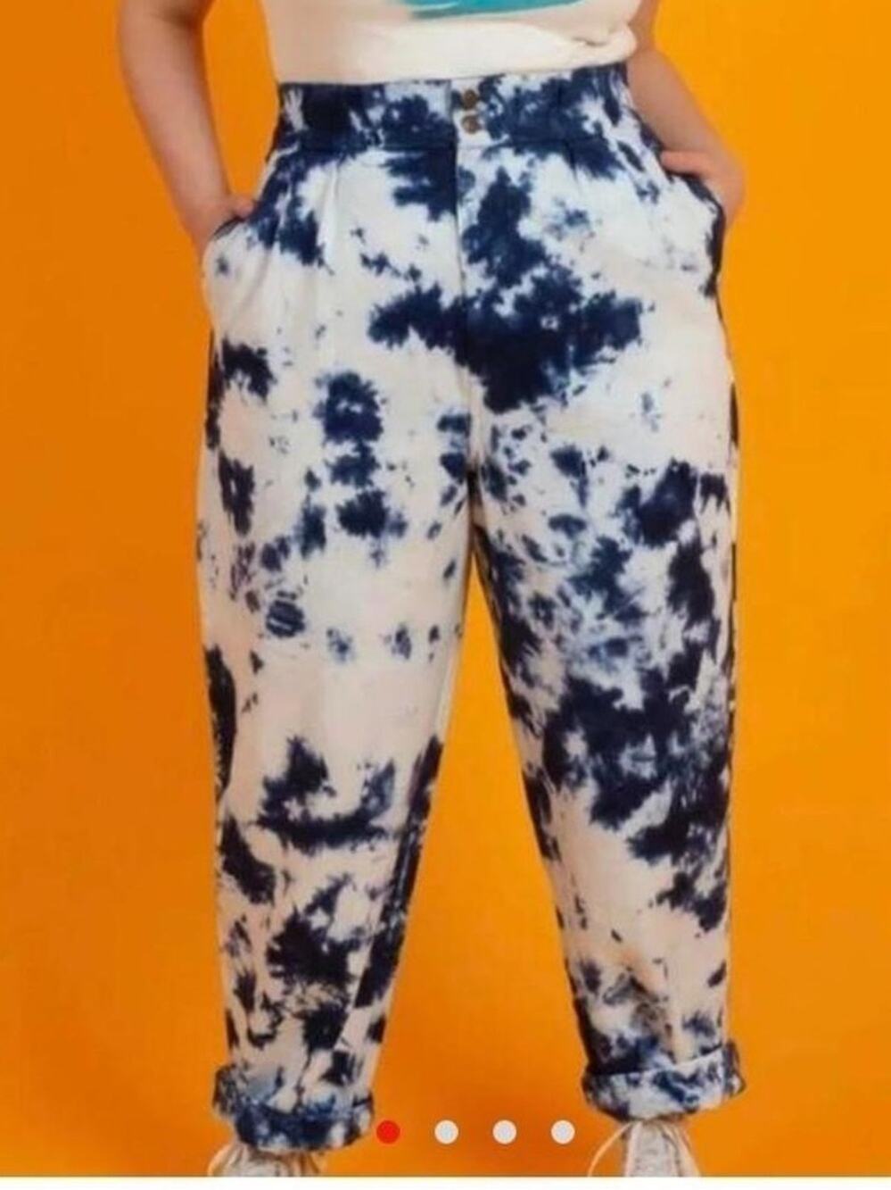 Lucy & Yak Tie Dyed Addison Jeans High Rise Blue Moon Indigo Denim Women’s 26